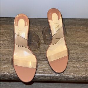 Christian Louboutin Blush Clear Strap Heels